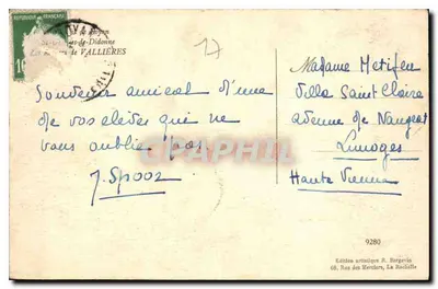Widok skał w Sainte-Adresse — Artystyczna edycja R. Bergerin — Rewers