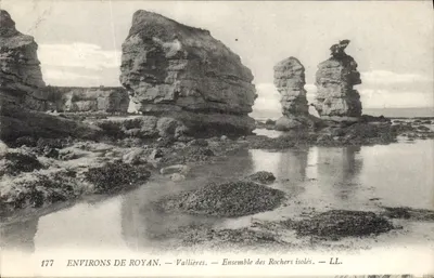 Environ de Royan — Vallières — Ensemble des Rochers isolés — LL. — N° 177