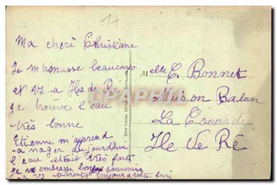 Royan (Côte d'Argent) — Les Rochers de Vallières — BR — Verso