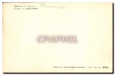 Grotte di Meschers — Vicinanze di Royan — Charente — Edizioni d'Arte Raymond Bergerin, La Rochelle — n° 8676 — Verso