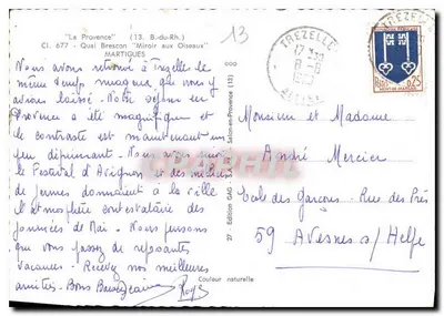 Martigues — Quai Brescon (Mi roir aux Oiseaux) — Wydawnictwo Cim, nr 27 — Rewers