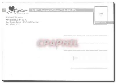 马赛 — 马赛上空弗里乌尔群岛和伊夫城堡的航拍图 — Graphphil — 背面