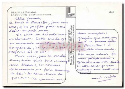 Deauville — Amitiés de Deauville — Emy — Verso