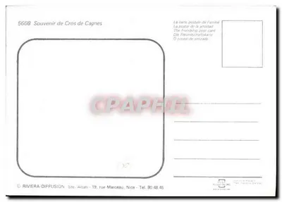 Le Cros de Cagnes — widok portu — Riviera-Diffusion nr 5608 — Rewers