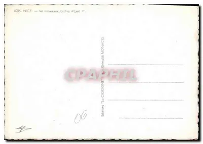 Nice — nowe Ogrody Albert I — Éditions Grimaldi Monaco — Rewers