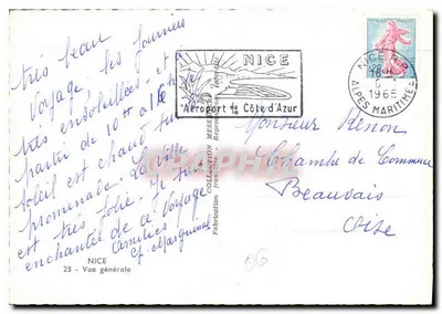 Nice — Ogólny widok — Kolekcja Messagerie Reproduction — Rewers