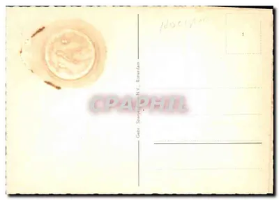 Młyn wiatrowy — czerwone tulipany — Gebr. Spanjersbeyn N.V., Rotterdam — Rewers