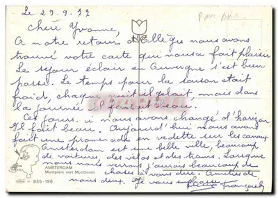 Amsterdam — widok z Munttoren — wydawca Graphil, nr 935-196 — Rewers