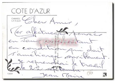 Cannes — O Suquet — Editor MAP — Verso