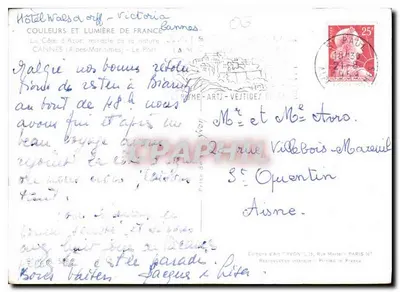 Cannes — Côte d'Azur, cud natury — Wydawca YVON, n° 15 Rue Mantei, Paris 10e — Rewers