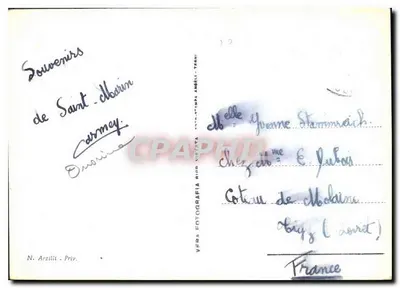 Republika San Marino — La Rocca — widok zamek na skałach — N. Arzilli, seria 54 — Rewers