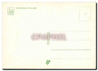 Volendam — vista panorâmica com trajes tradicionais — editor Gebr. Spanjersberg, n° V44 — Verso