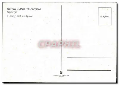Casa com oficina — Nijmegen — Heilig Land Stichting, Arnhem — Verso