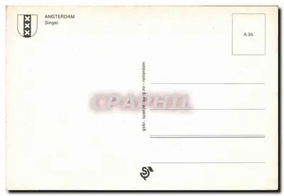Amsterdam — Widok na kanał Singel — A 35 — Rewers