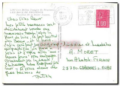 Les Baux-de-Provence — Pałac Królowej Jeannej — Wydawnictwo Provence C.A.L. — Rewers