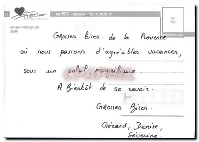 Aix-en-Provence — Joyaux de Provence — editor AS de Cœur — Verso
