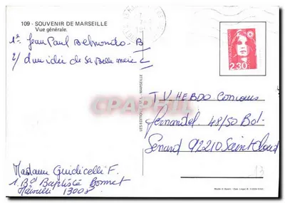 Marselha — vista geral — Les Éditions J.N.L. n°109 — Verso