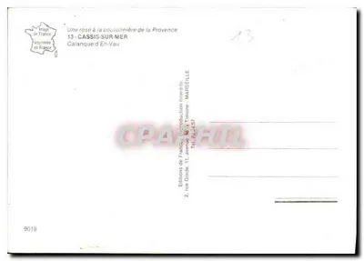 Calanque d'En-Vau — Cassis-sur-Mer — Éditions de France — Rewers