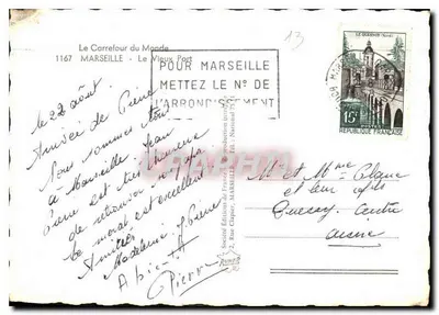 O Velho Port — Marselha — Sociedade Éditions de France, n°1167 — Verso