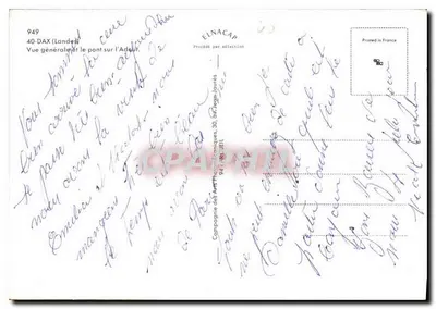 Dax (Landes) — Vista geral e o ponte sobre o Adour — Elnacap — Verso