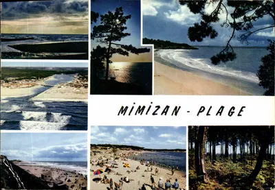 Mimizan - Praia — vista panorâmica e cenas de banho — Éditions Théolac, Coleção Proibida