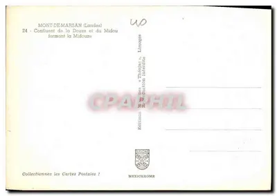 Mont-de-Marsan — Zbieżność rzeki Douze i Midouze — Wydawnictwo Mexichrome — Rewers