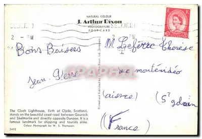 Molo Cloch — Firth of Clyde, Szkocja — J. Arthur Dixon, n°3492 — Rewers