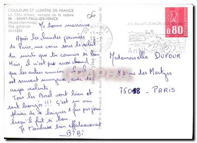 Algemene uitzicht van Saint-Paul-de-Vence — Côte d'Azur — uitgegeven door Couleurs et Lumière de France — Achterkant