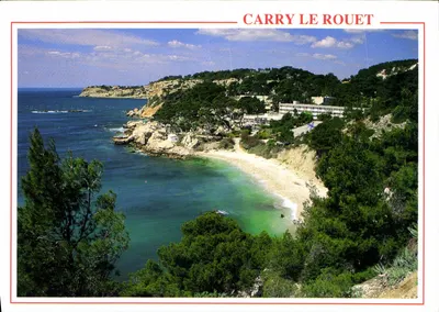 CARRY LE ROUET — vista da praia e do litoral — editor S.T.E. PEC Marseille