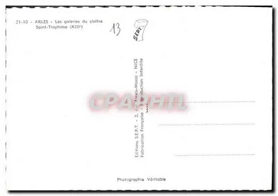 Arles — Galerie klasztorna Świętego Trofimego (XIII wiek) — Rewers