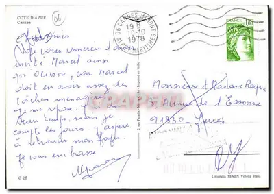 Cannes — widok panoramiczny — wydawca C 28 — Rewers