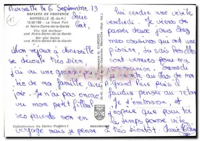 Marseille — O Velho Porto e Nossa Senhora da Guarda — Editor G. Gandini, n° 13.55/189 — Verso