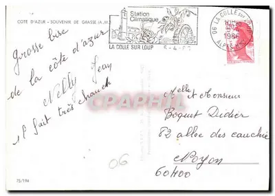 La Colle-sur-Loup — panoramische uitzicht en monumenten — n°75/194 — Achterkant