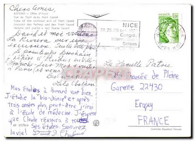 Antibes — Vista del porto e del Forte Carré — Grafiche Biondetti Verona — Verso