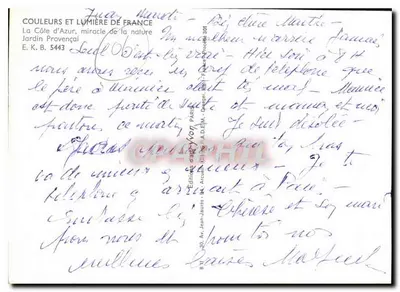 Jardim Provençal — A Costa Azul, milagre da natureza — Edições Jean-Jaurès — Verso