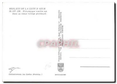 Rua pitoresca em um velho vilarejo provençal — Monaco — Edições IRIS — Verso