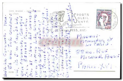Juan-les-Pins — Praia e porto — Éditions Sports OLEIL ANTÉ, n°10-301 — Verso