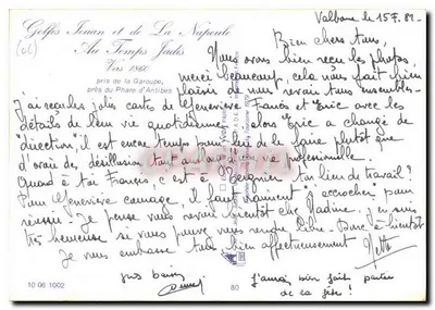 Golfes Jouan e de La Napoule (Alpes-Maritimes) — vista panorâmica — editor não visível — Verso