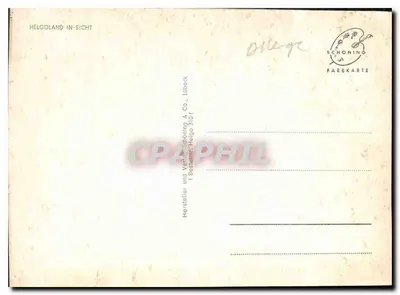 Helgoland w widoku — widok morski — wydawca Schöning & Co., Lübeck — Rewers