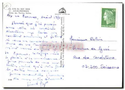 Thermes Sextius — Aix-en-Provence — Uitgave Goullaluns Naturelles — Achterkant