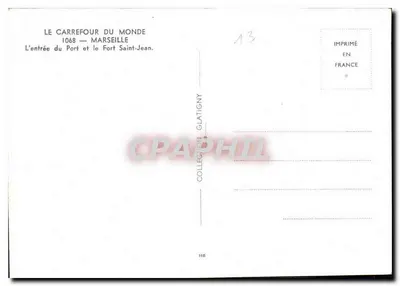 Entrada al Puerto y el Fuerte Saint-Jean — Marsella — Graphel — Reverso