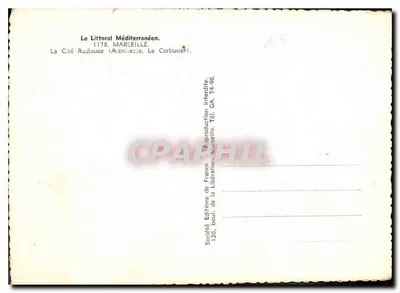 A Cidade Radiante — Marselha — Edições da Liberdade — Verso