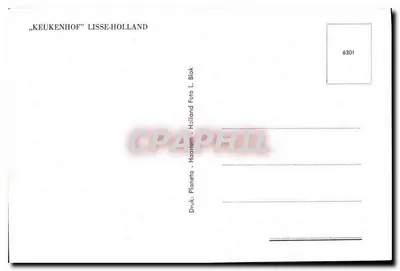Ogród Keukenhof — Lisse, Holandia — wydawca Planet a. L. Blok — Rewers