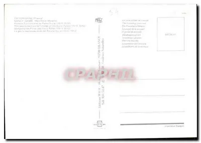 Poort van het Ducal Paleis — Nancy — Editions MAGE — Achterkant