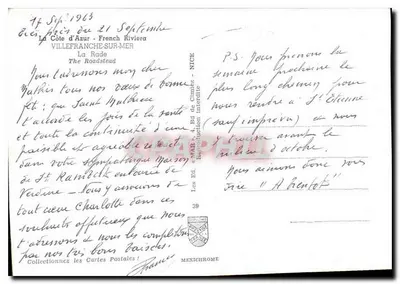 Widok La Rade - Côte d'Azur — wydawca IRIS, nr 39 — Rewers