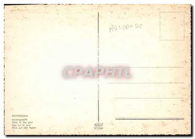 Rotterdam — Widok portu — Drukarnia Graphil Standaard N.V., Rotterdam — Rewers