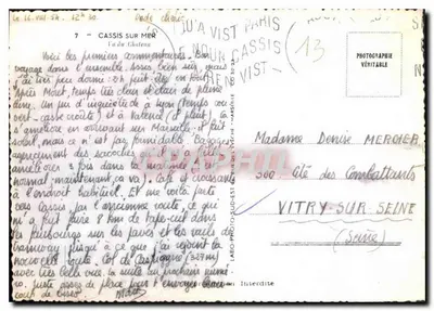 Cassis sur Mer — widok portu i wsi — LABO-PHOTO-SUD-EST — Rewers