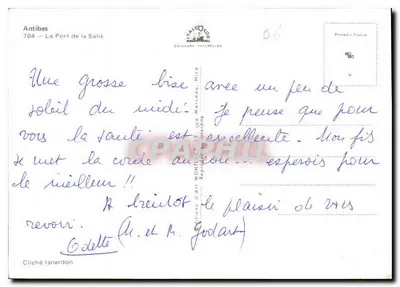 एंटीबेस — ले पोर्ट डी ला से — एडिशन डी आर्ट मॉंटुबर्ट, निस — पीछे