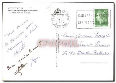 Saint-Paul (Alpes-Maritimes) — Ulica wioski — Wydawnictwo Montulet — Rewers
