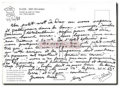 Tramonto sull'Adour — Hotel Splendid — Dax (40-Landes) — Verso